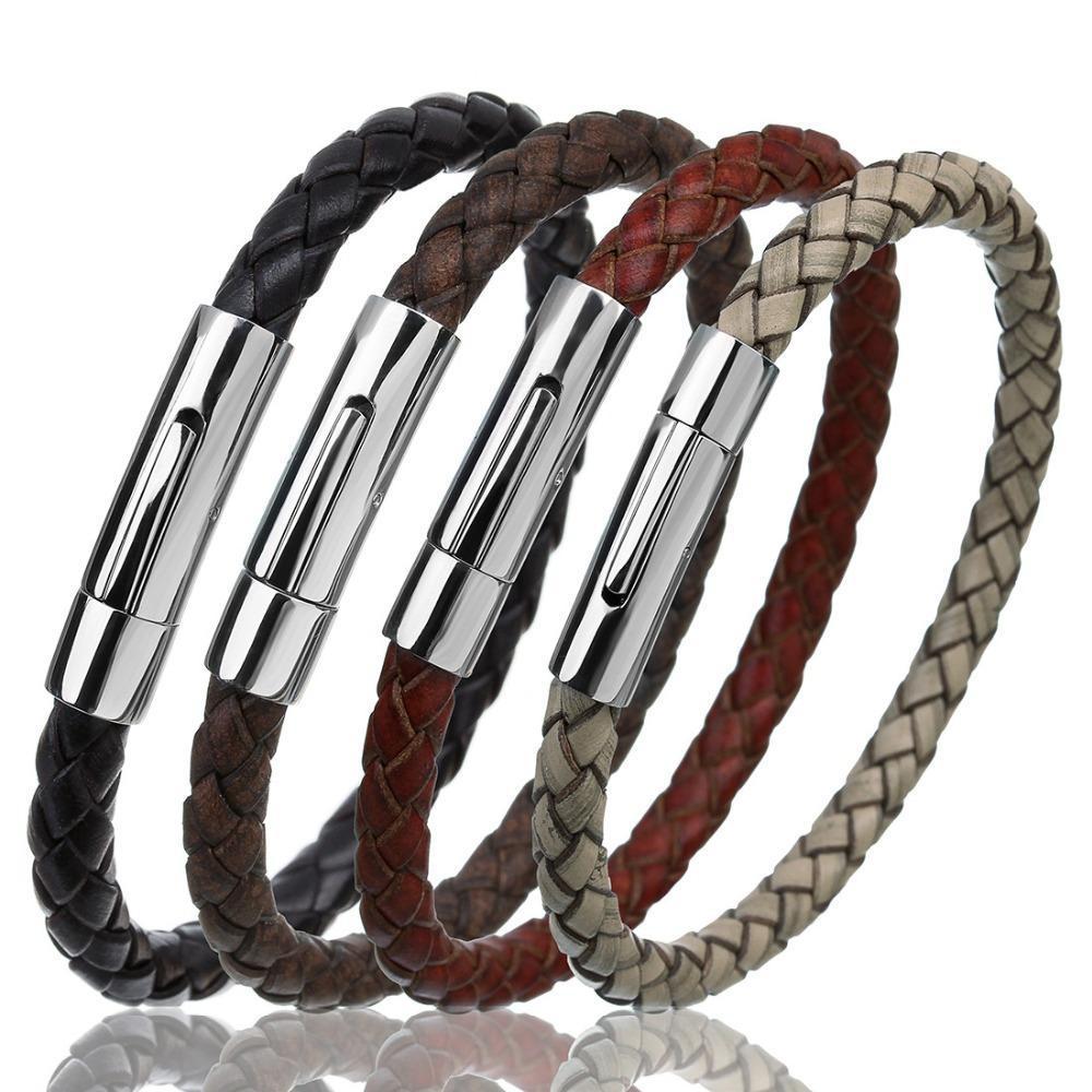Snake Pattern Genuine Leather Bracelet