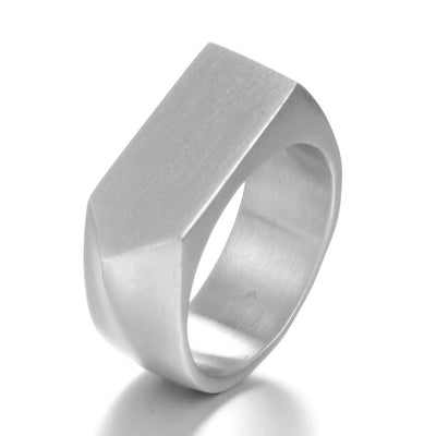 Flat-Top Stainless Steel Ring for Men