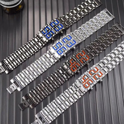 LED Digital Stainless Steel Watch