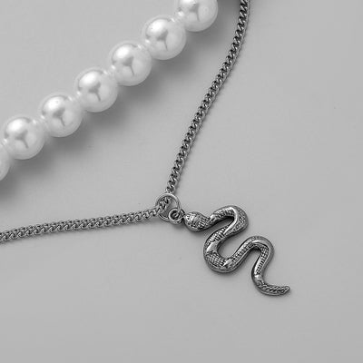 Double-layer Pearl Sweater Chain For Men And Women