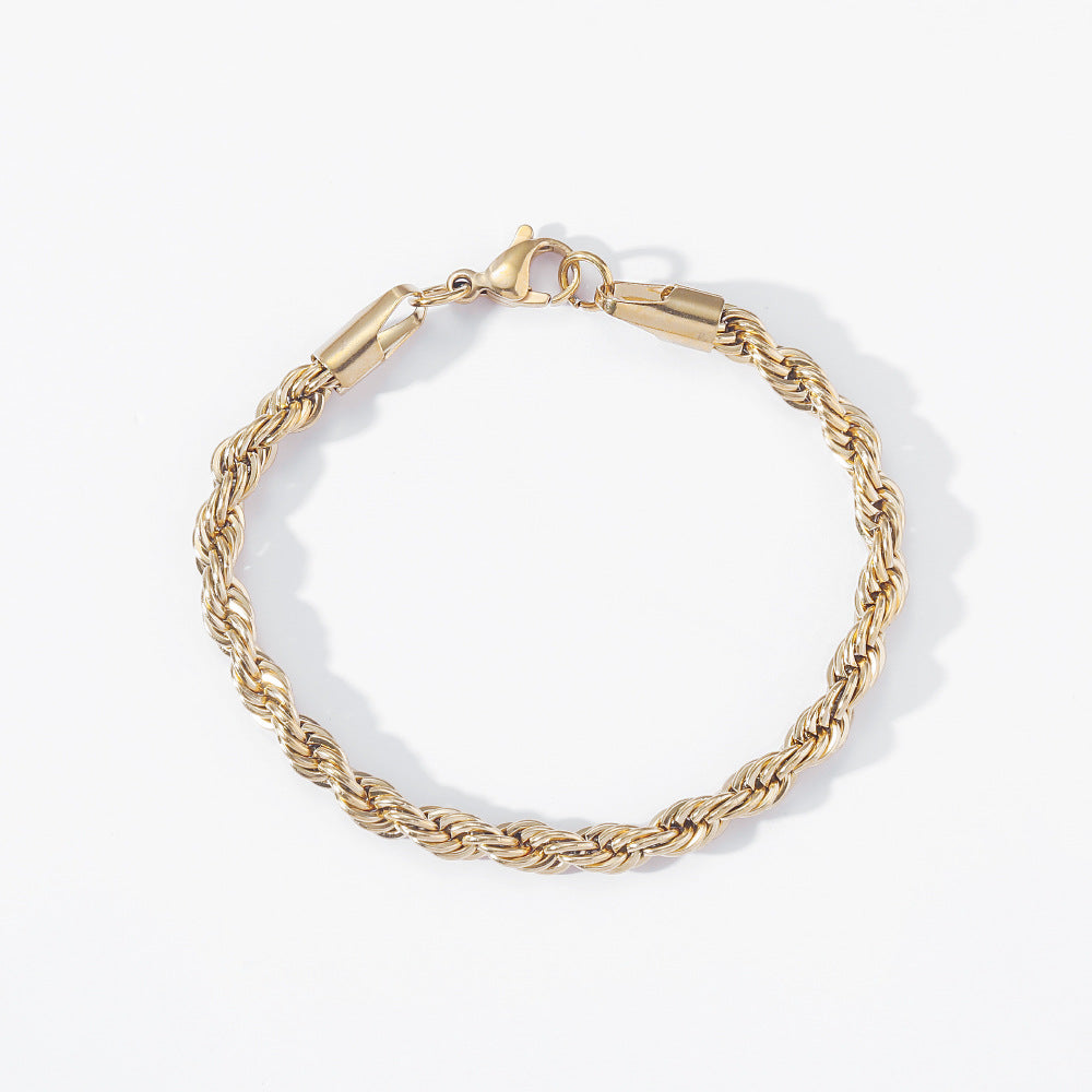 Twisted Rope Chain Bracelet