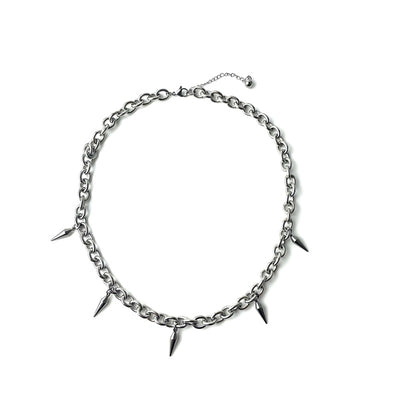 Titanium Steel Tassel Rivet Necklace For Men And Women