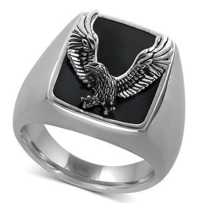 Embossed Eagle Ring