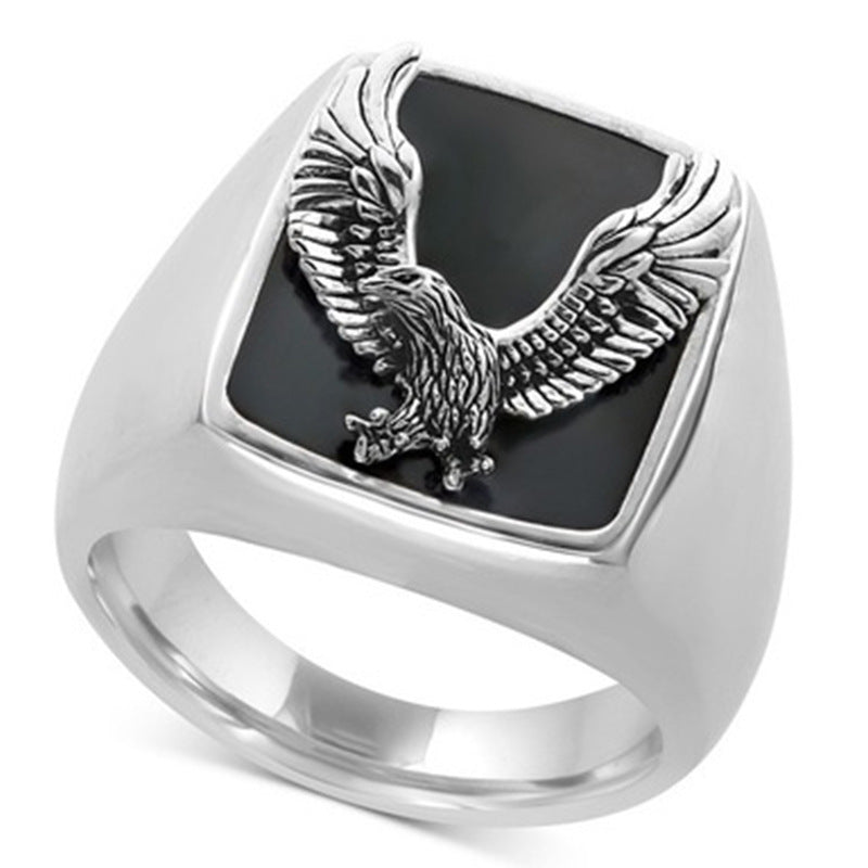 Embossed Eagle Ring