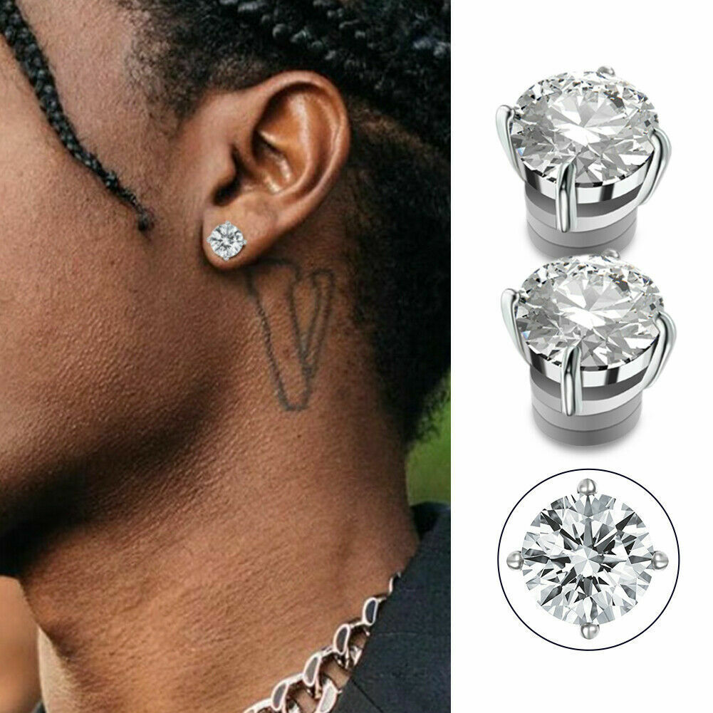 12 Pairs Stainless Steel Non Pierced Magnetic Earrings For Men Women NEW |  eBay